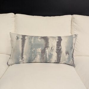 Abstract Blue and Gray Accent Pillow